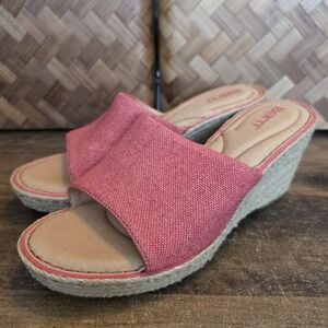 Born Shoes Women's Size 8M Coral Wedge Sandals Espadrille Slides Summer Dressy